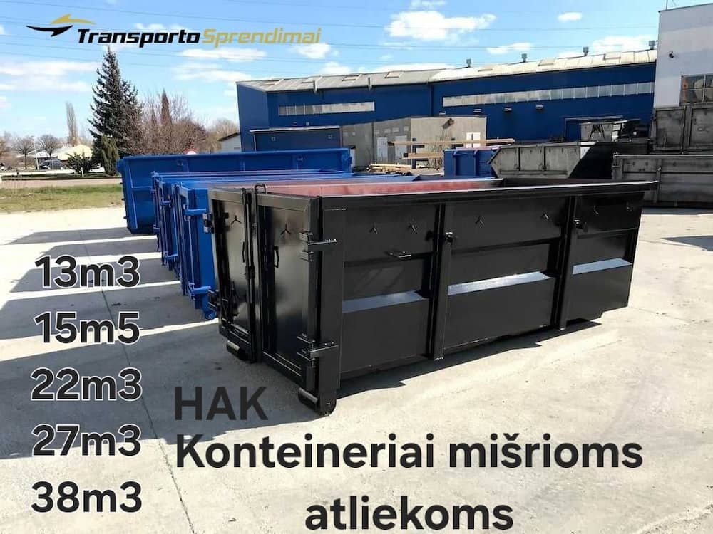 Konteineriai mišrioms statybinėms atliekoms Vilniuje